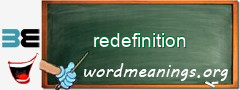 WordMeaning blackboard for redefinition